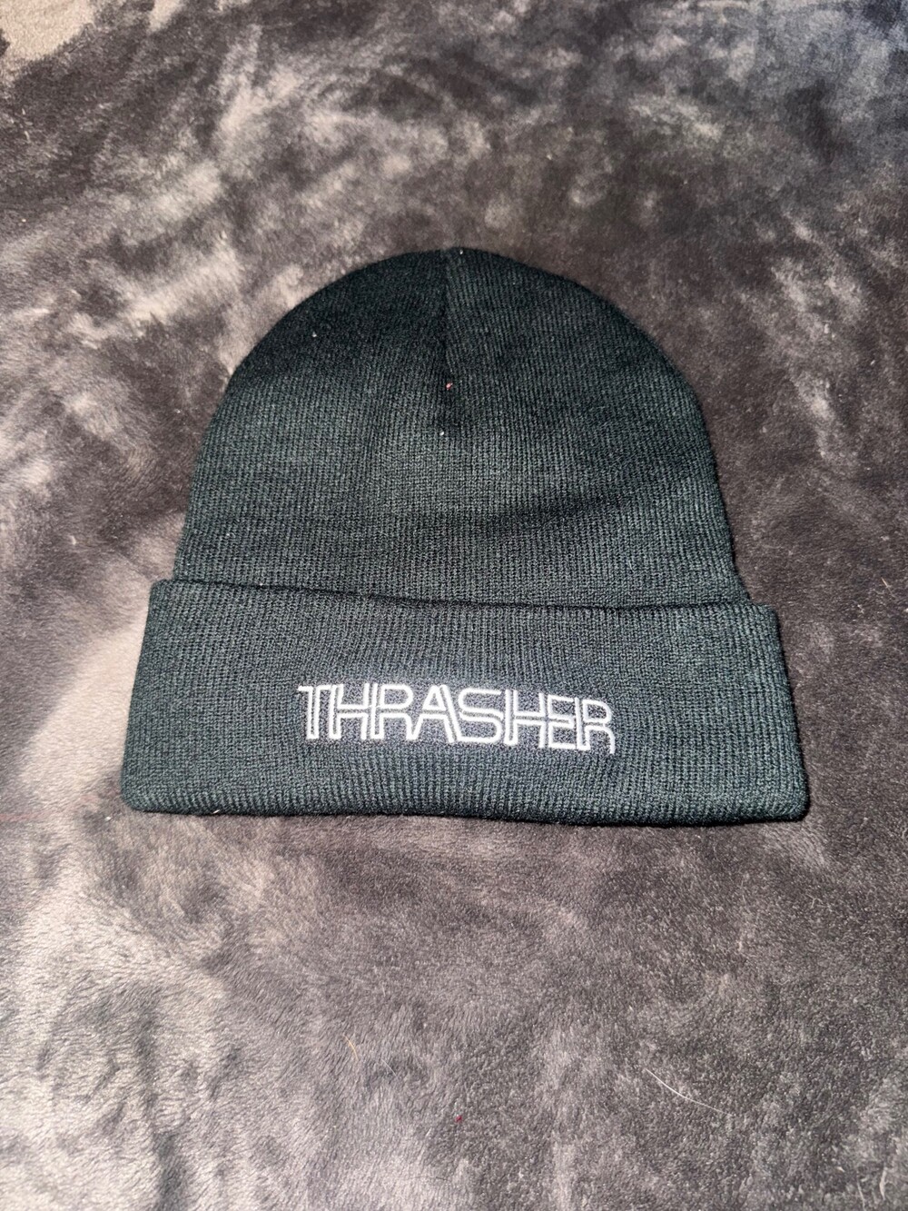 Thrasher Black Acrylic Beanie Fleece Lined Hat